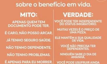 Não acredites nesses mitos sobre o benefício em vida!
 O benefício tem o objetiv…