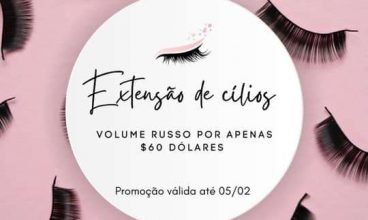 EXTENSÃO DE CÍLIOS, promoção volume russo por apenas $60 dólares, tenho vaga pa…