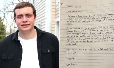 Jovem de 20 anos com autismo escreve carta de apresentação emocionante para seu futuro empregador – 'dê uma chance a mim'