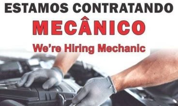 ESTAMOS CONTRATANDO MECÂNICO!
  WE’RE HIRING MECHANIC PROFESSIONAL!
 TIRE KING
…