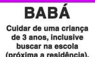 CONTRATA-SE BABÁ  COM URGÊNCIA…