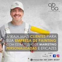 Pode ser uma imagem de 1 pessoa e texto que diz "ab ba DIGITALMARKETING DIGITAL MARKETING ATRAIA MAIS CLIENTES PARA SUA EMPRESA DE PAINTING COM ESTRATÉGIAS DE MARKETING PERSONALIZADAS E EFICAZES Google Ads PLANOS f whatsapp chat 321 209-0447"