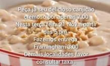 Delicioso canjicão,nesta terça feira 21 Nov